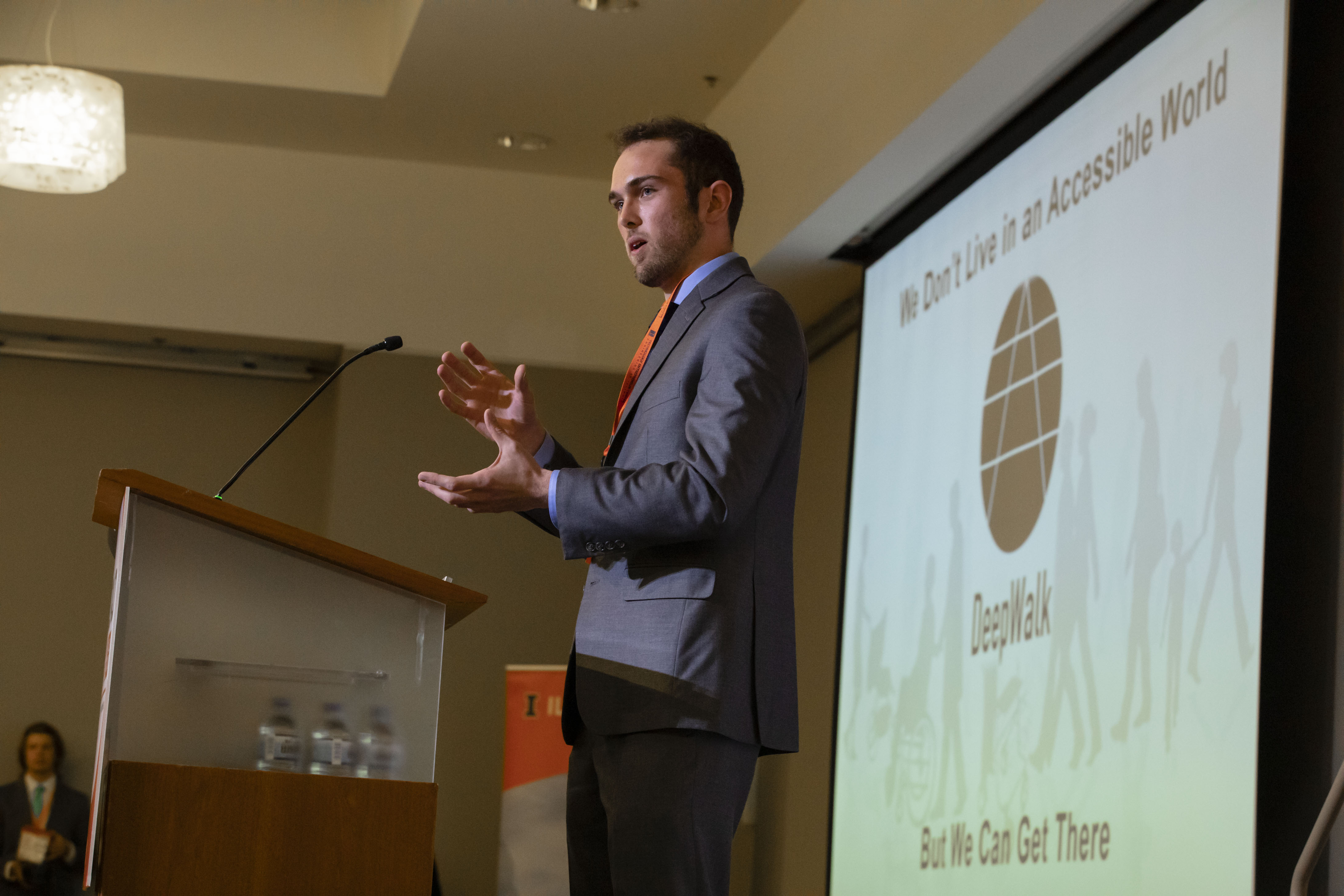 Cozad New Venture Challenge finalist presentations and judging at iHotel, April 10, 2019.