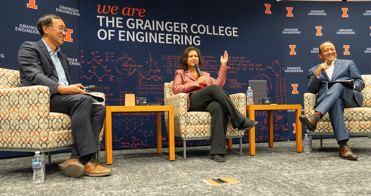 Student working in a lab