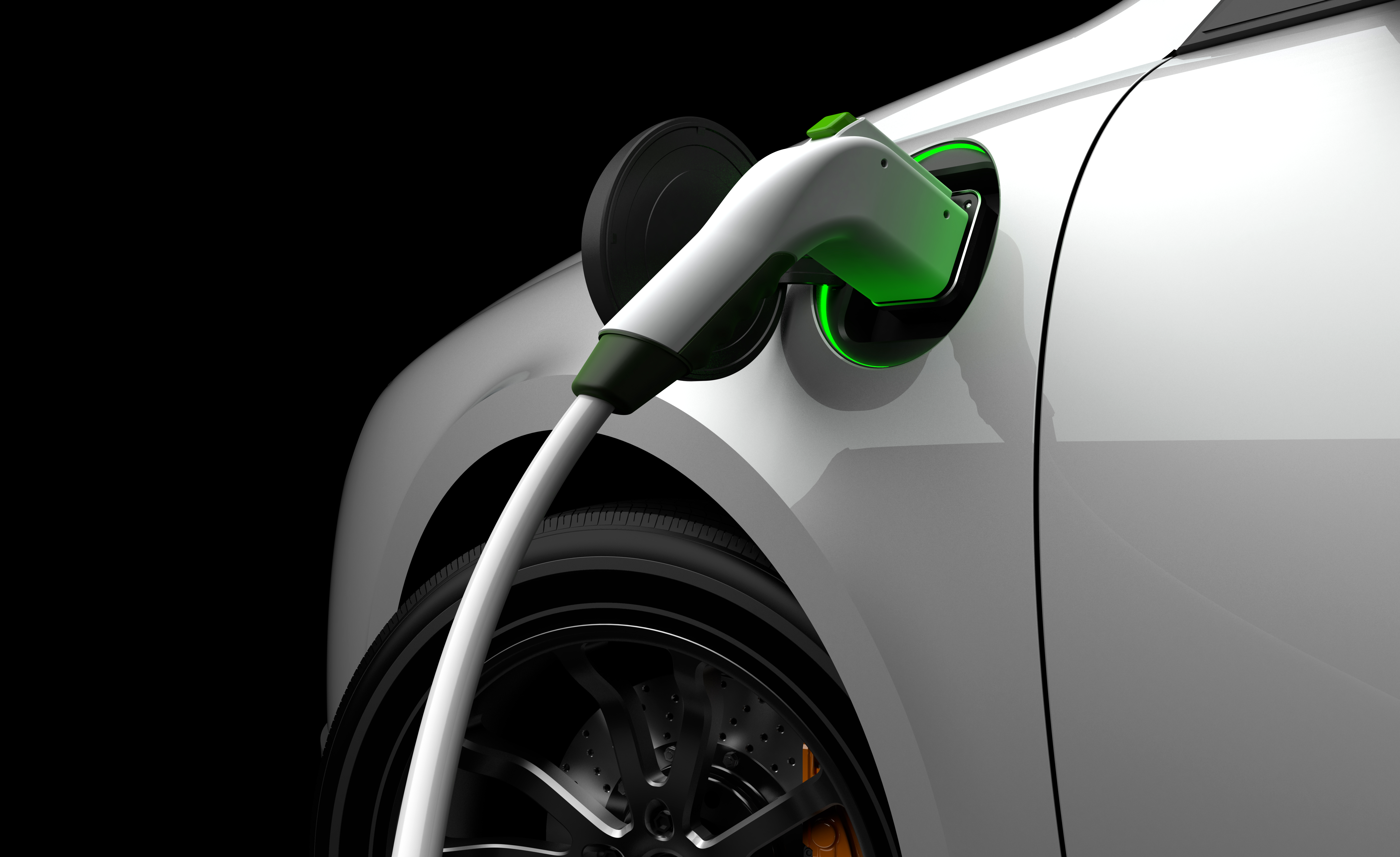 Illustration of an electric car being charged
