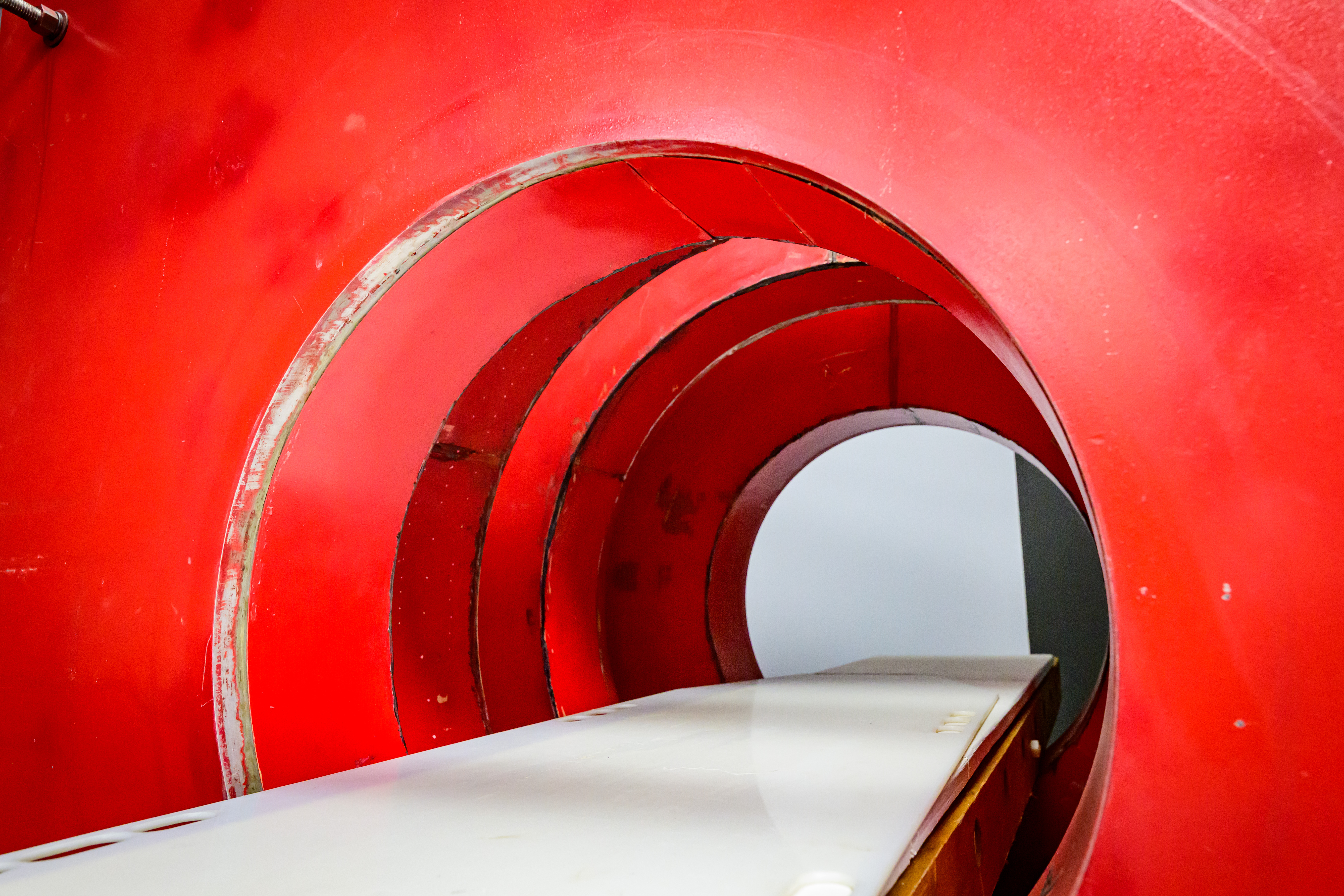 The Illinois MRI Exhibit at the Beckman Institute features the first two MRI scanners, Big Red, the world&amp;amp;rsquo;s first human MRI scanner. Chemistry Professor Paul Lauterbur and physicist Sir Peter Mansfield, won the 2003 Nobel Prize in Medicine for their work. The physical exhibit, located off the Beckman Institute Atrium, features the first two human MRI scanners, interesting artifacts, and information shared on interactive screens. The exhibit covers the past, present, and future of MRI research at Illinois. Photo taken at the University of Illinois Urbana-Champaign on Thursday, Feb. 20, 2025.