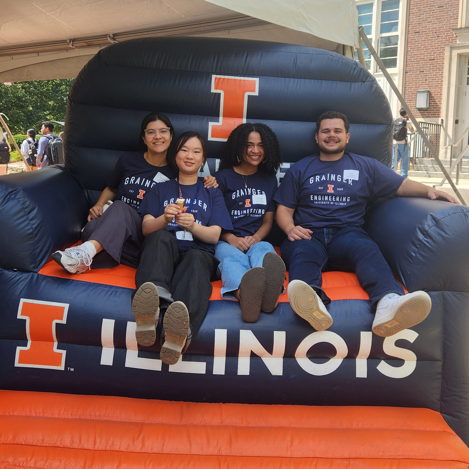 graduate student ambassadors at grad welcome event