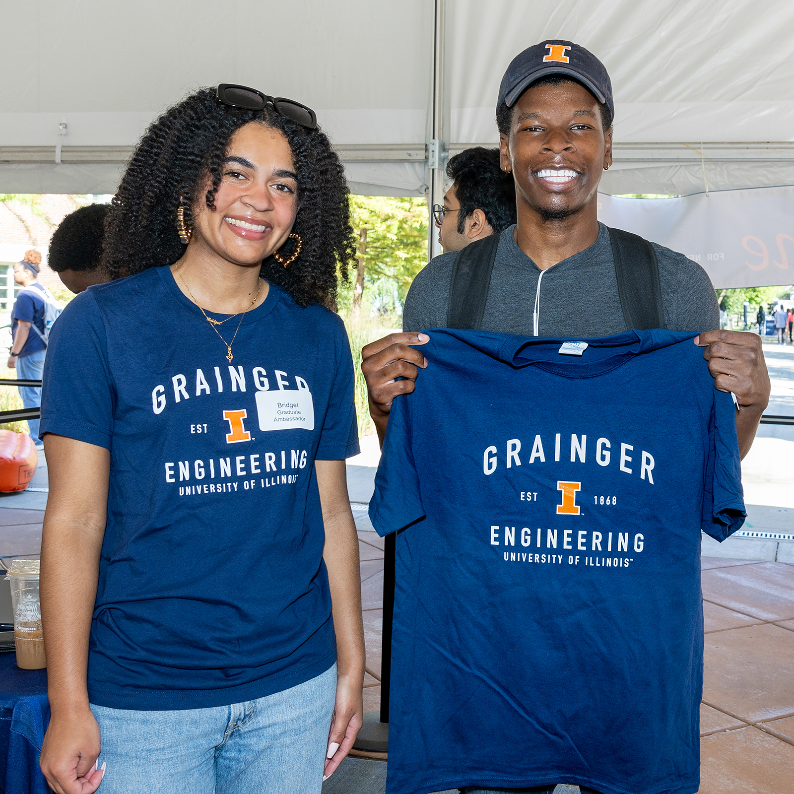 students at grad welcome