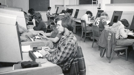 PLATO lab in the 1970s.