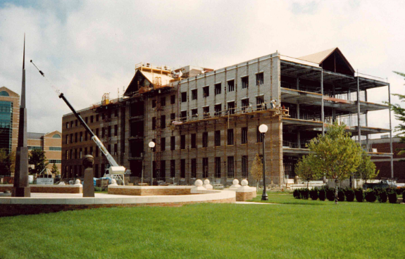 CSL building under construction in the 1990s.