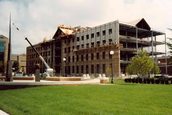CSL building under construction in the 1990s.