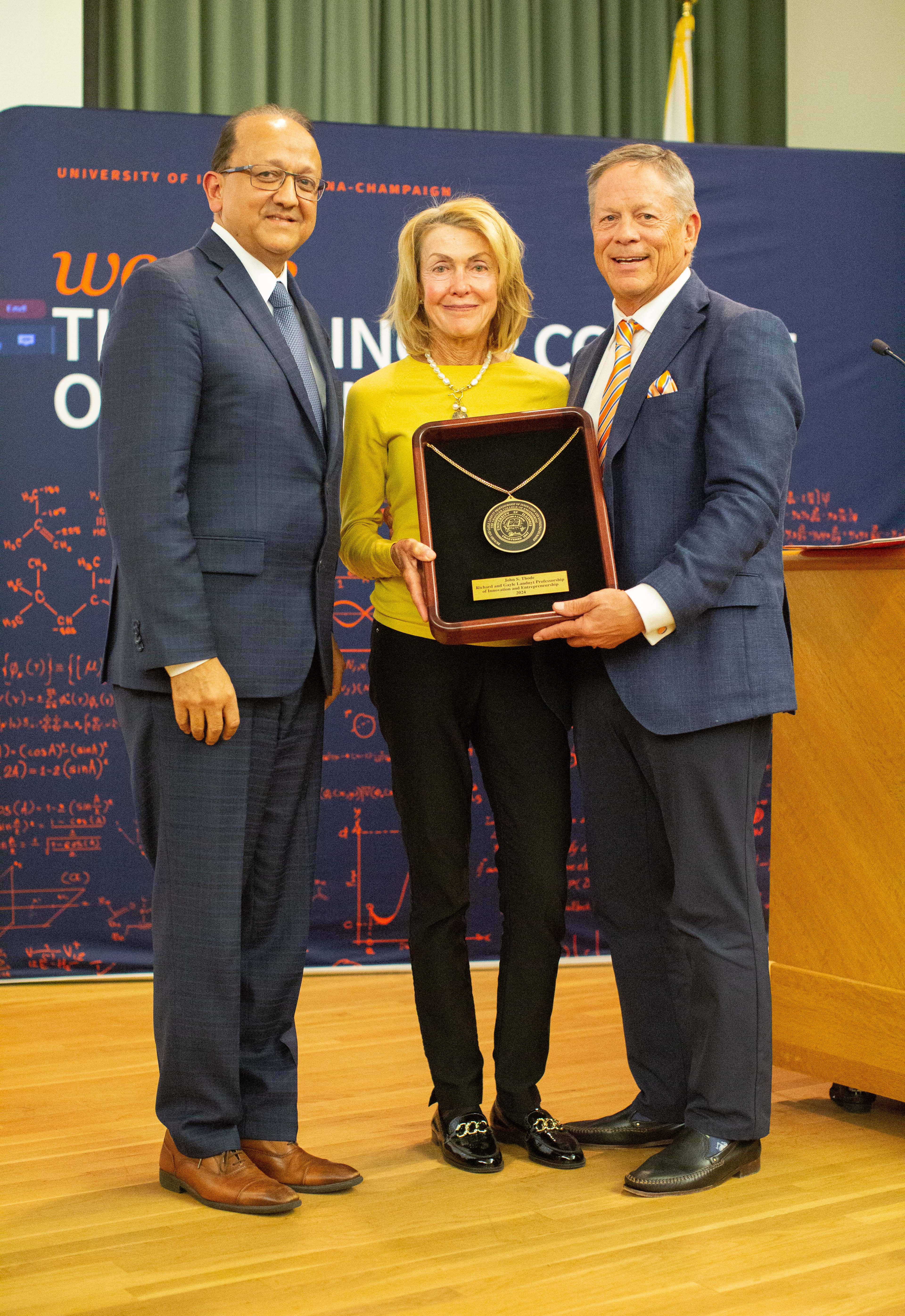 Left to right, Rashid Bashir with Gayle Landuyt and Richard Landuyt.