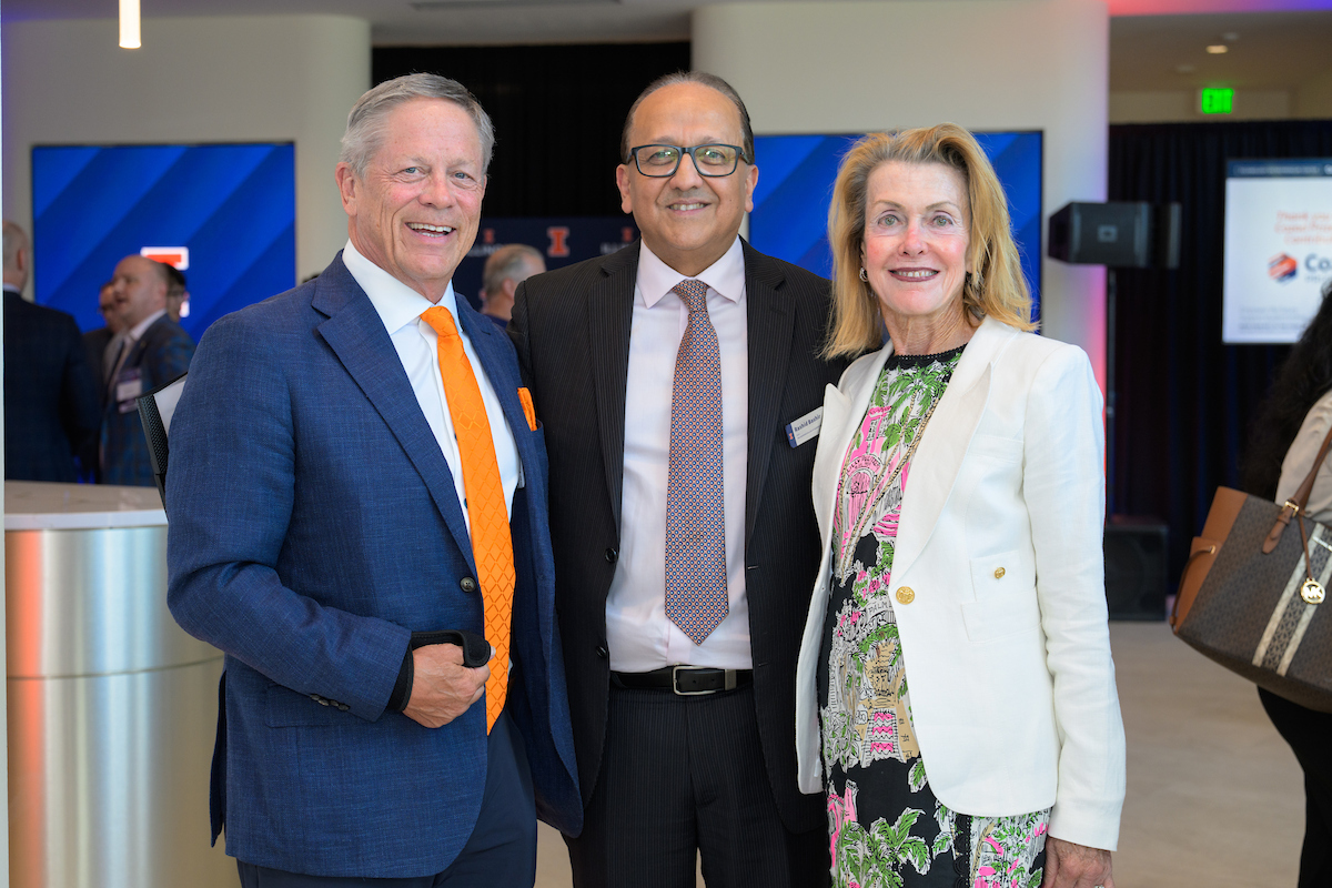Left to right, Rashid Bashir with Gayle Landuyt and Richard Landuyt.