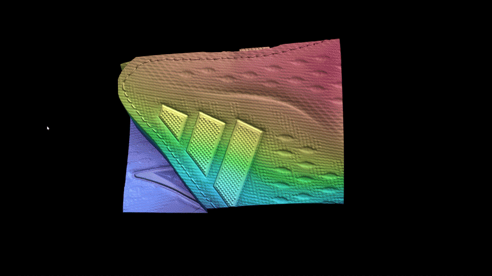Animation of Addidas shoe with microstructure tech.