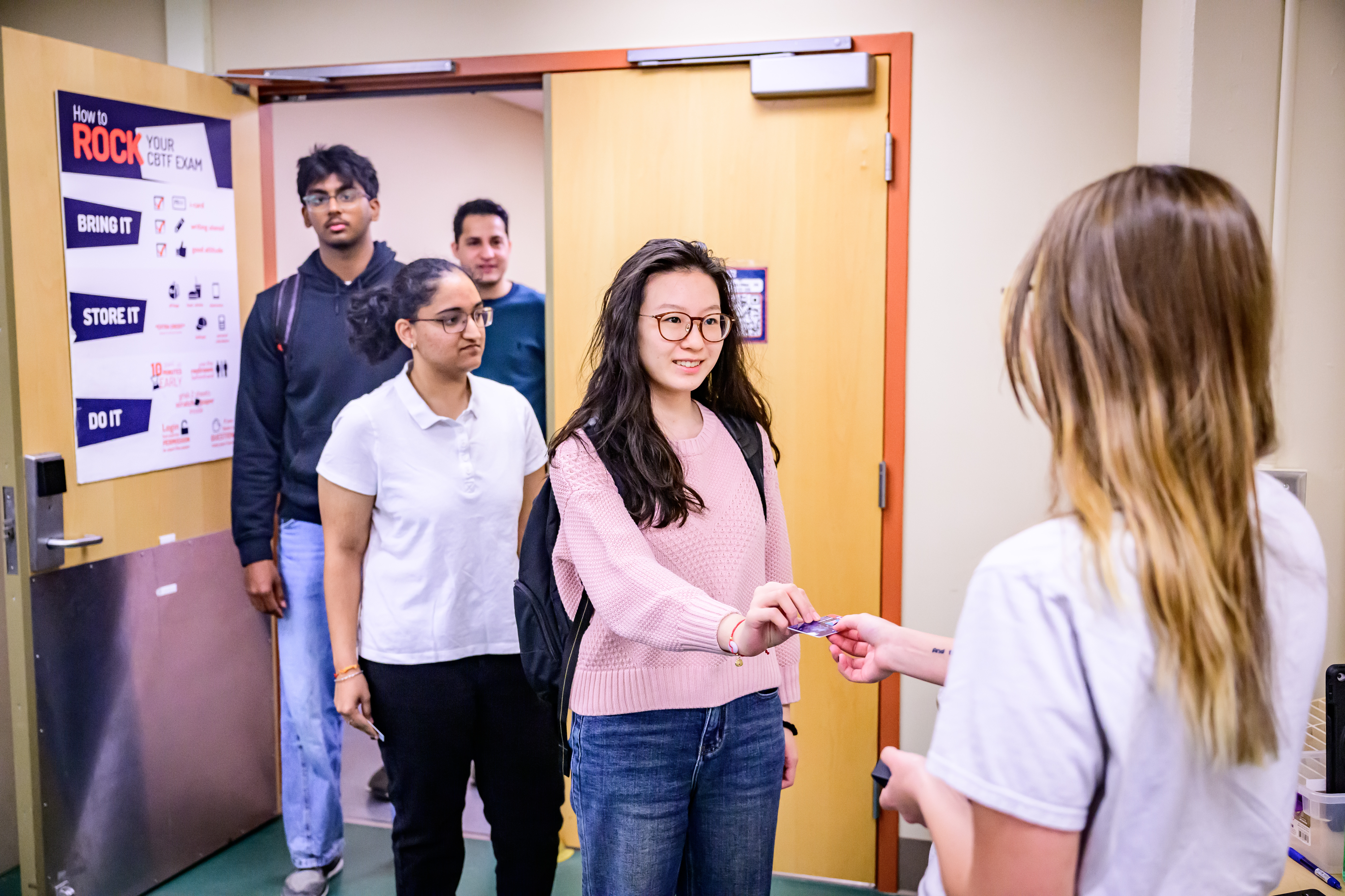 Students in the CBTF (Computer-Based Testing Facility)