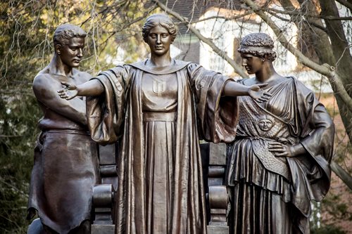 Alma Mater statue at the University of Illinois