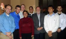 Sanders and ANS students: (l to r): Richard Boettcher, Eric Stein, Cody Morrow, Ayesha Athar, Carlos Altamirano, Thomas Sanders, Jose Rivera and Eric Becker.
