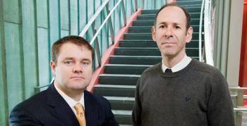Sheldon H. Jacobson (r) with Matthew J. Robbins (l), one of two students who conducted the study.