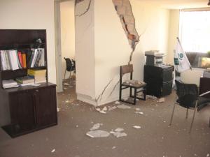 Roesler took this photo in the downtown Santiago office of TC Pavements, a company he had  done research with at Illinois.