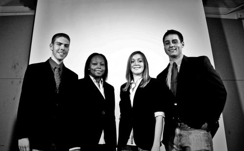 The Illinois team (l to r) Brent Dirks, Marchelle Gant, Samantha Juna, and John Wieser.