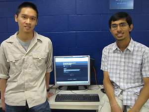 Jerry Yang (l) and Pallav Pathak created an interactive, very low cost online lecture system.