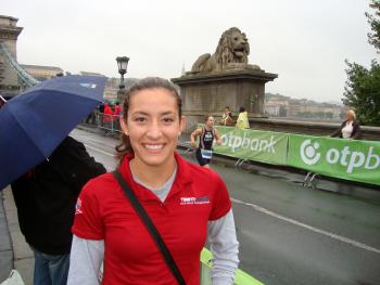 Michelle Mehnert at the International Triathlon Union Age Group World Championships in Budapest, Hungary.