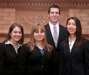 (l to r) Natalie Beams, Galina Shpuntova, Gregory Damhorst, and Elisa Chen.