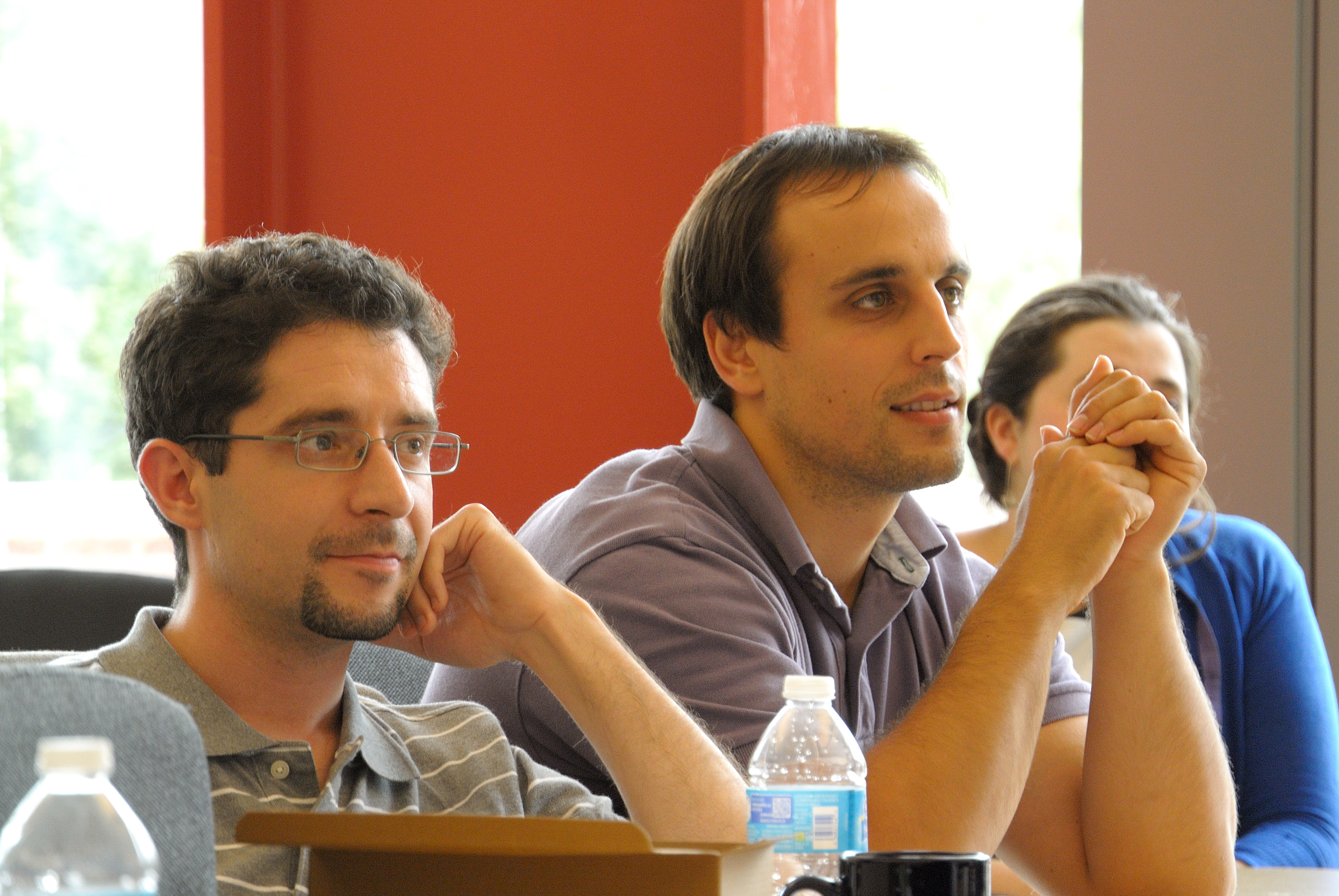 First-year assistant professor Nenad Miljovic (right) quickly incorporated feedback he received from students and observations from Collins Scholars staff into his classroom.