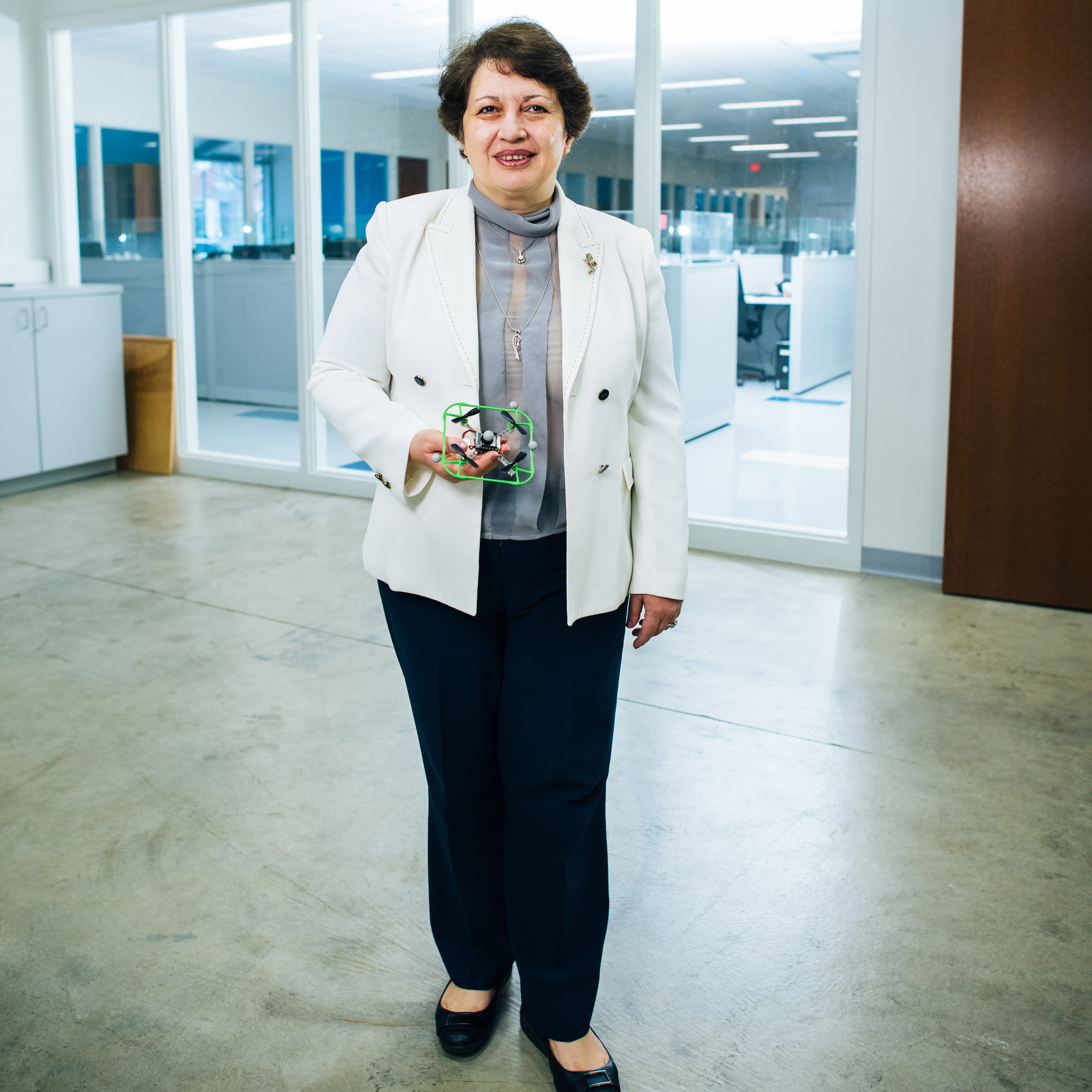 Naira Hovakimyan, a professor of mechanical science and engineering, directs the Advanced Controls Research Laboratory at the University of Illinois