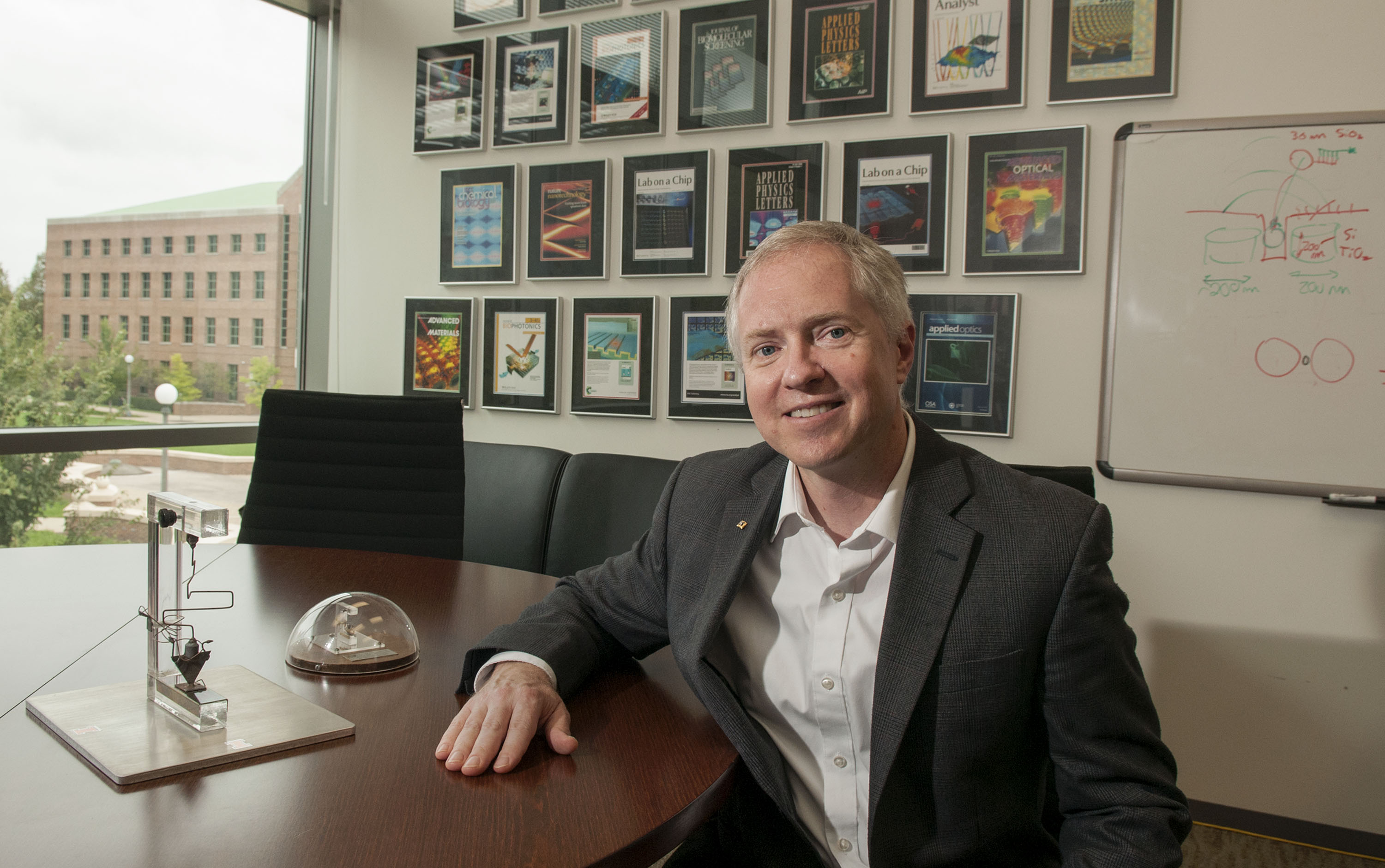 Brian Cunningham leads the Micro and Nanotechnology lab at Illinois. His research group is highly interdisciplinary and its work has included detection of cancer biomarkers.