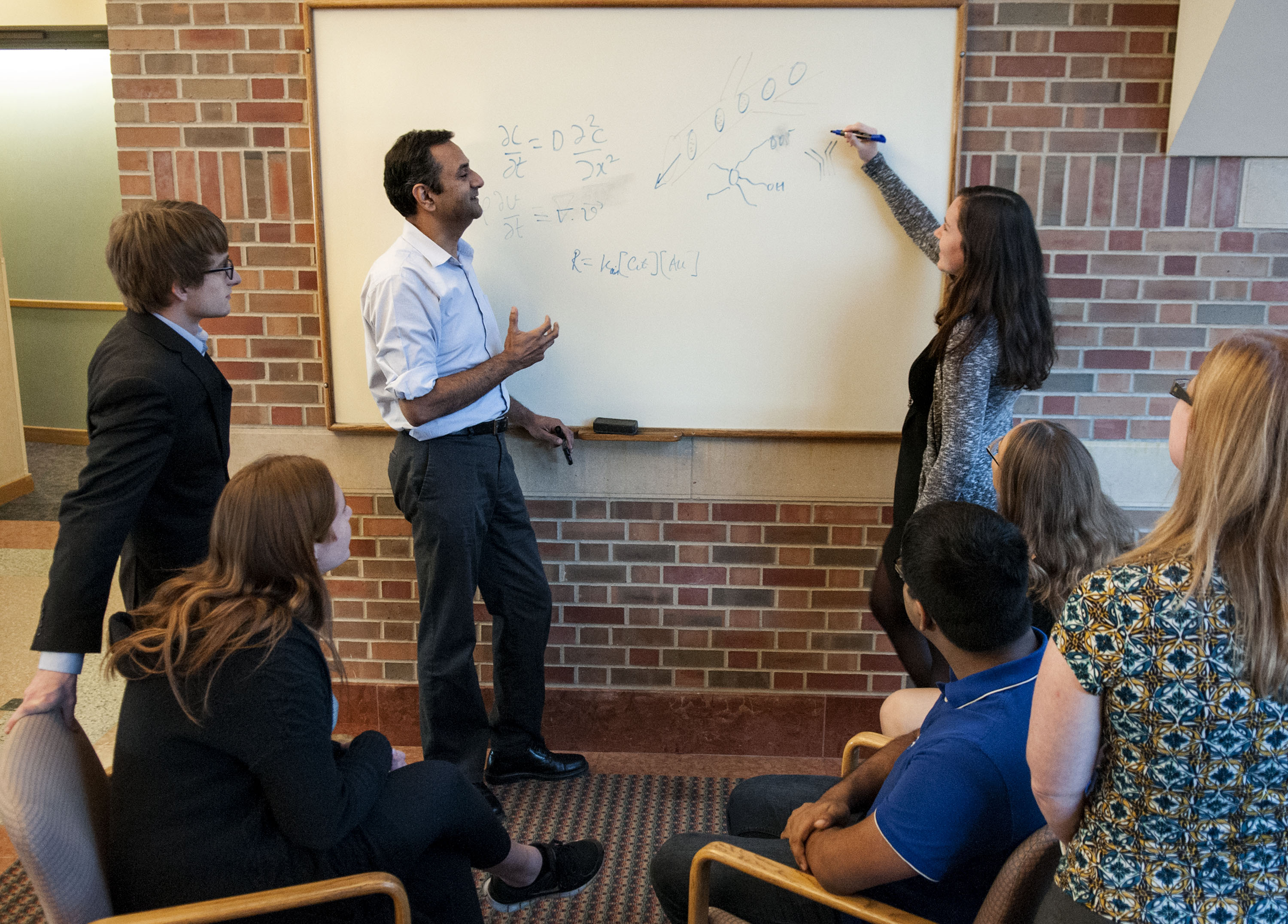 Professor Bhargava with his first cohort of Cancer Scholars at Illinois. The College of Engineering started the Cancer Scholars program in 2014 as a bold experiment in undergraduate education using a â€œchallenge-inspiredâ€ education model. Instead of students going through studies and eventually applying learning into the workforce, the students within the program are taking what they are learning and looking at it through a prism of cancer research from the beginning.