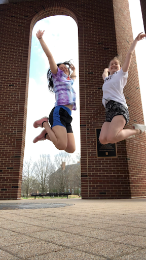 My friend Katie Koprowski and I after finishing our research