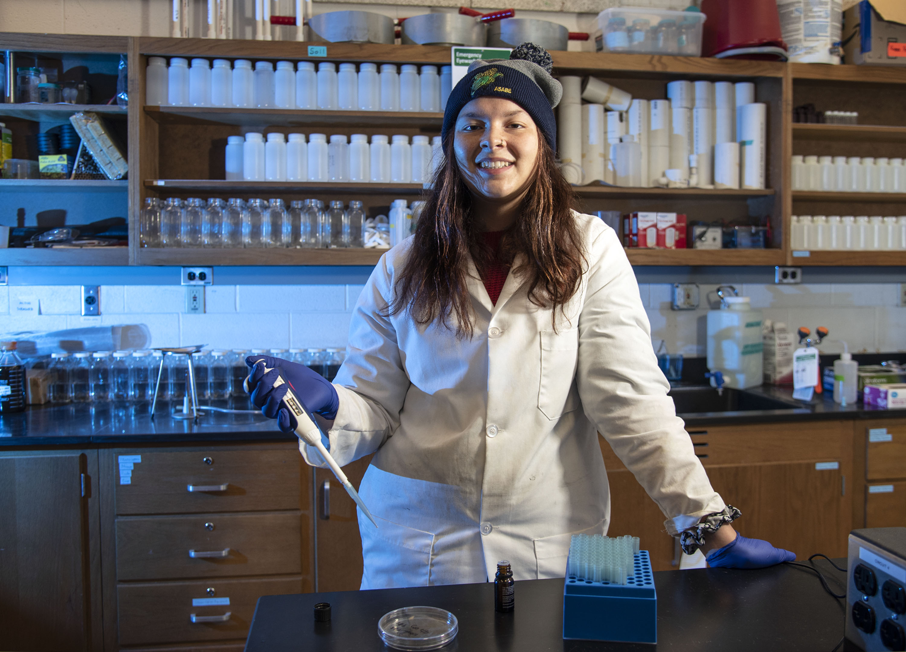 In my lab in the ABE Building&amp;nbsp;