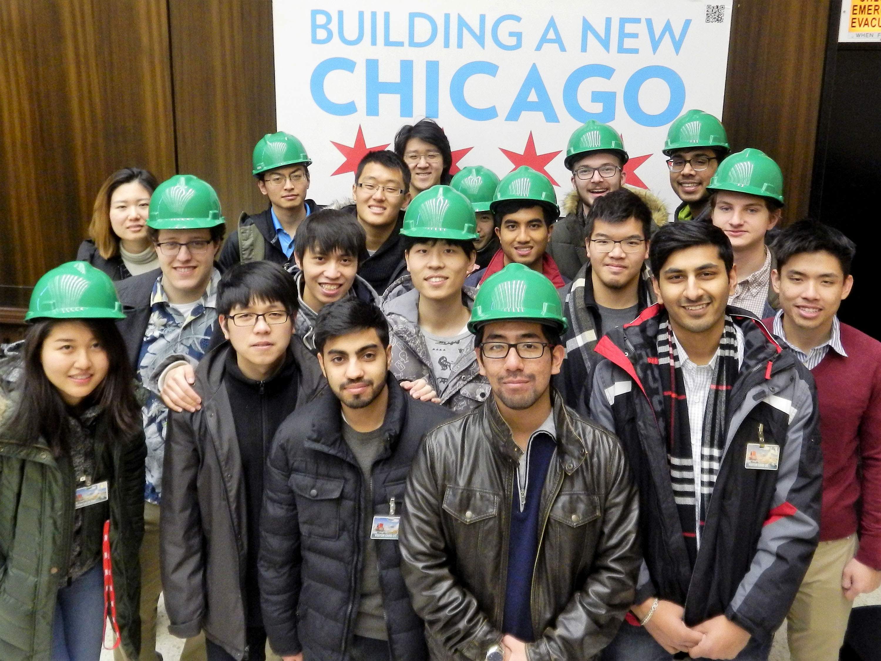 Group photo of students participating in the Engineering City Scholars program in Chicago