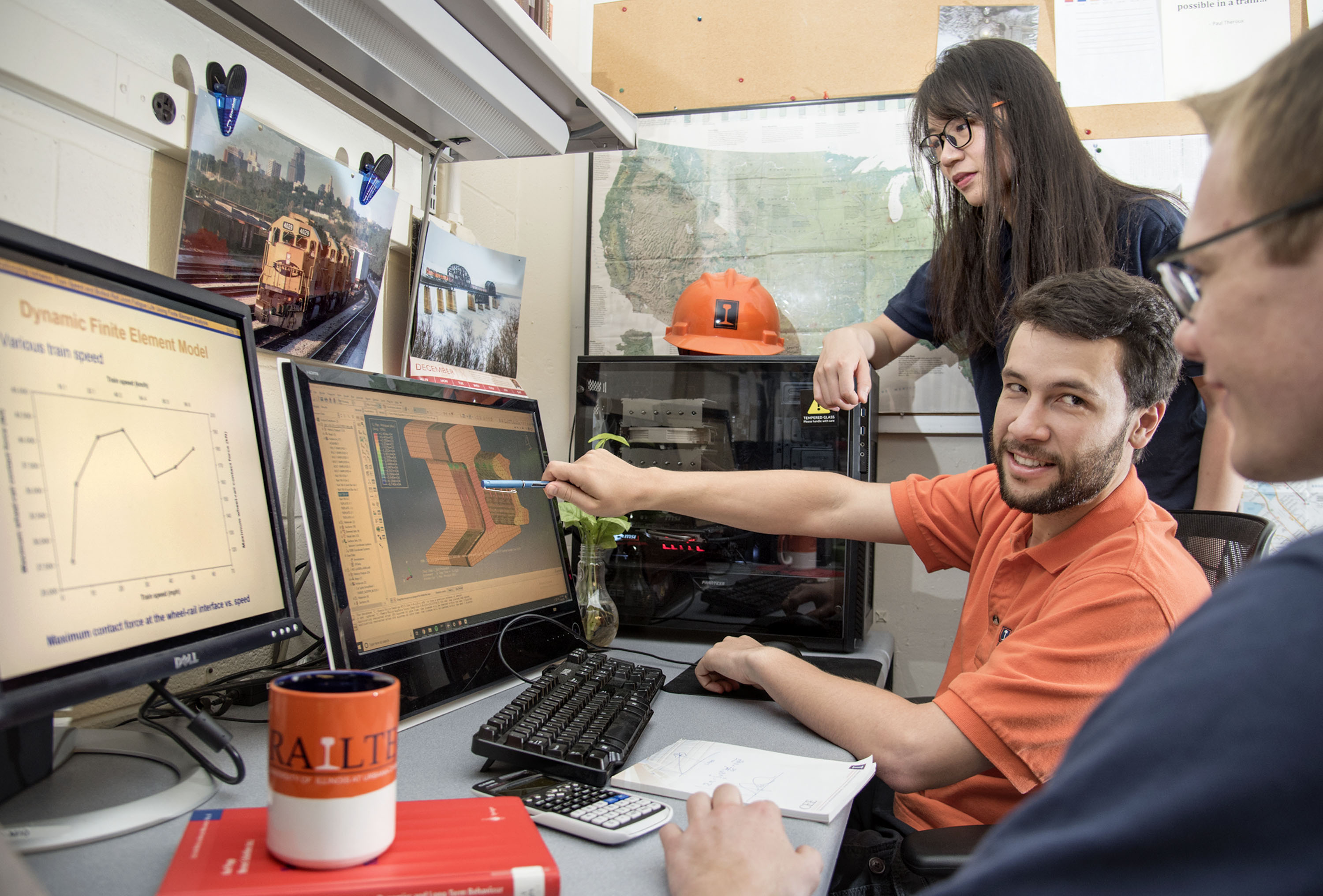 Students in a Master of Engineering program collaborating