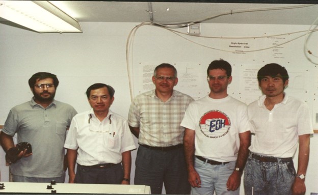 [cr][lf]&amp;amp;amp;lt;p&amp;amp;amp;gt;Team photo taken right after the completion of the first set of temperature measurements on August 25th, 1989. In order (left to right): Latifi (postdoc), She, Gardner, Bills (graduate student), Yu (graduate student). If they look tired, it's because they had stayed up all night!&amp;amp;amp;lt;/p&amp;amp;amp;gt;[cr][lf]
