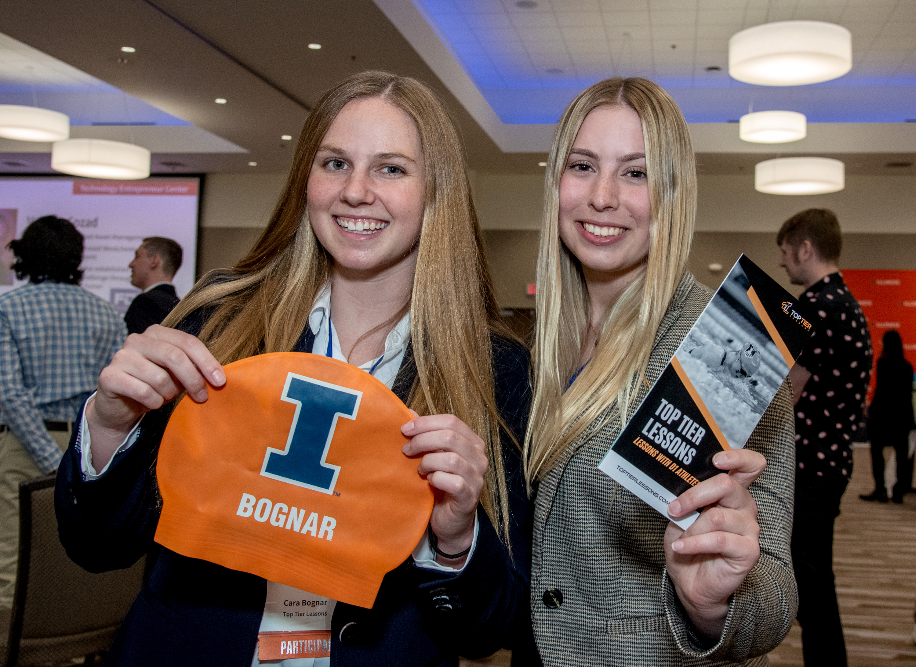 L-R: Cara Bognar (Bioengineering/ILEE Dual Degree) and Allison Landis (Industrial &amp;; Enterprise Systems Engineering)