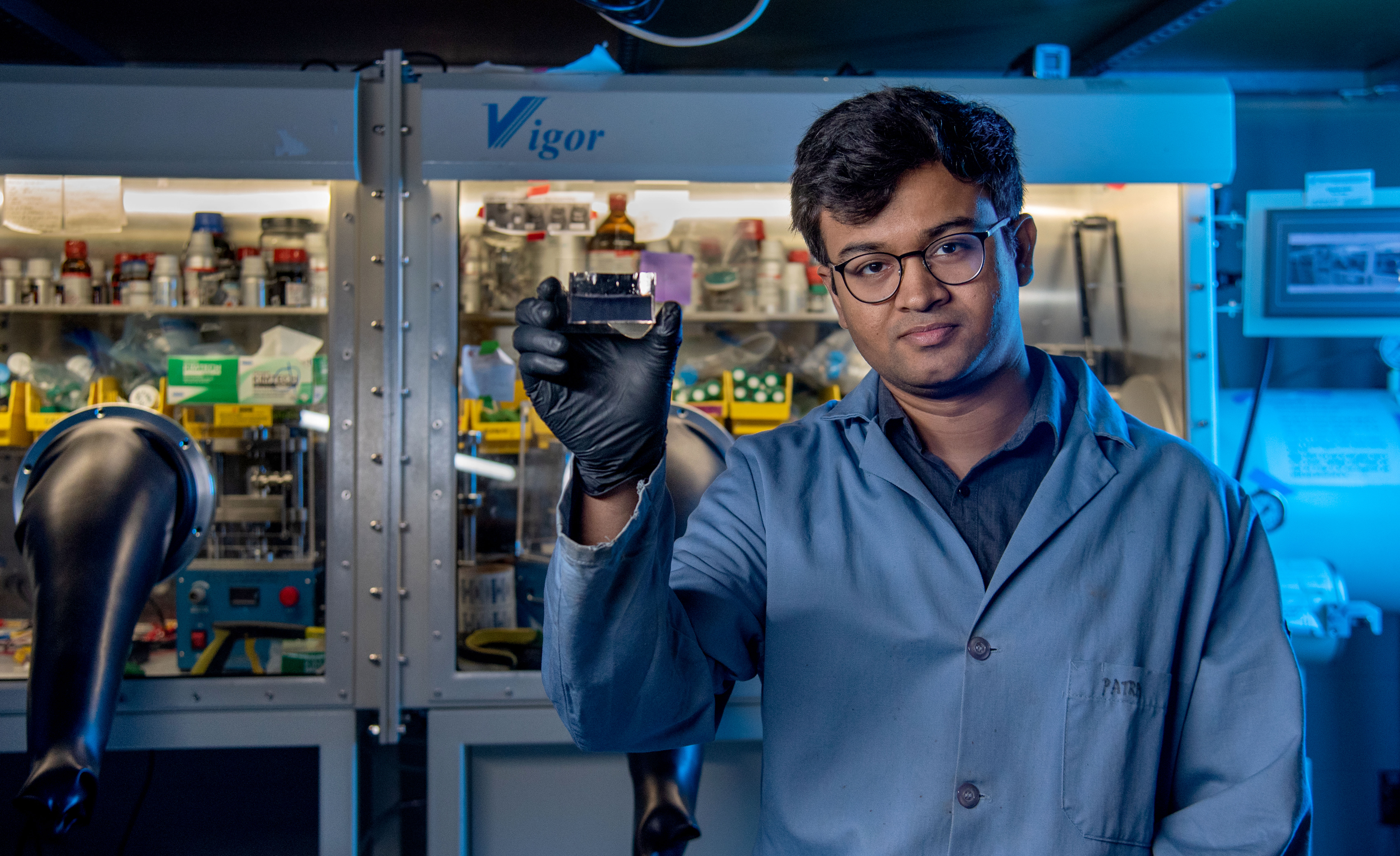 Arghya Patra is pictured in his lab