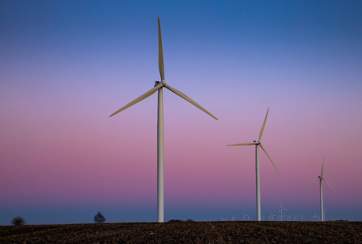Renewable energy of the future is here in the present as the Twin Groves Wind Farm in central Illinois produces green energy off of 240 operating wind turbines, each standing 280 ft. tall with three 120-foot-long blades.