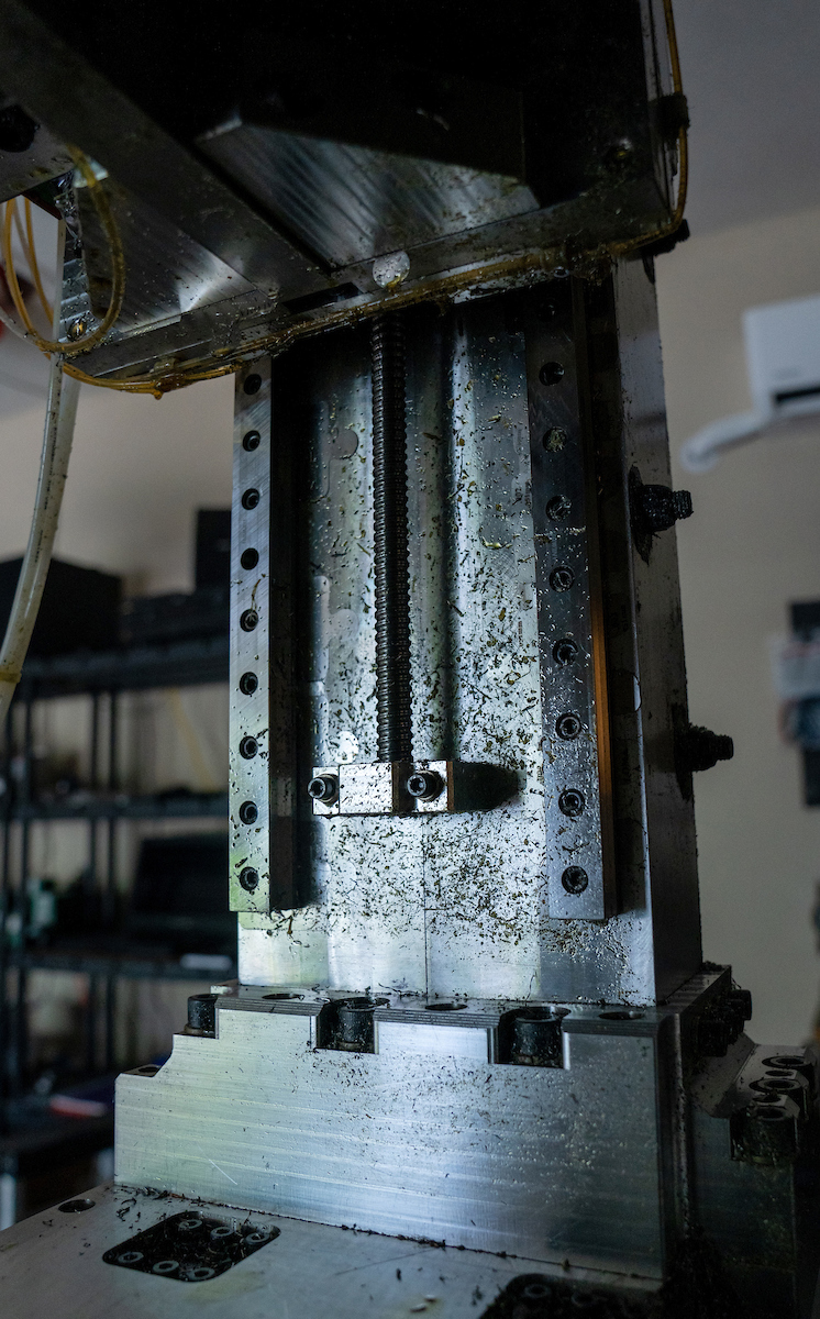 Part of a CNC machine built by Robert and Richard Mauge.