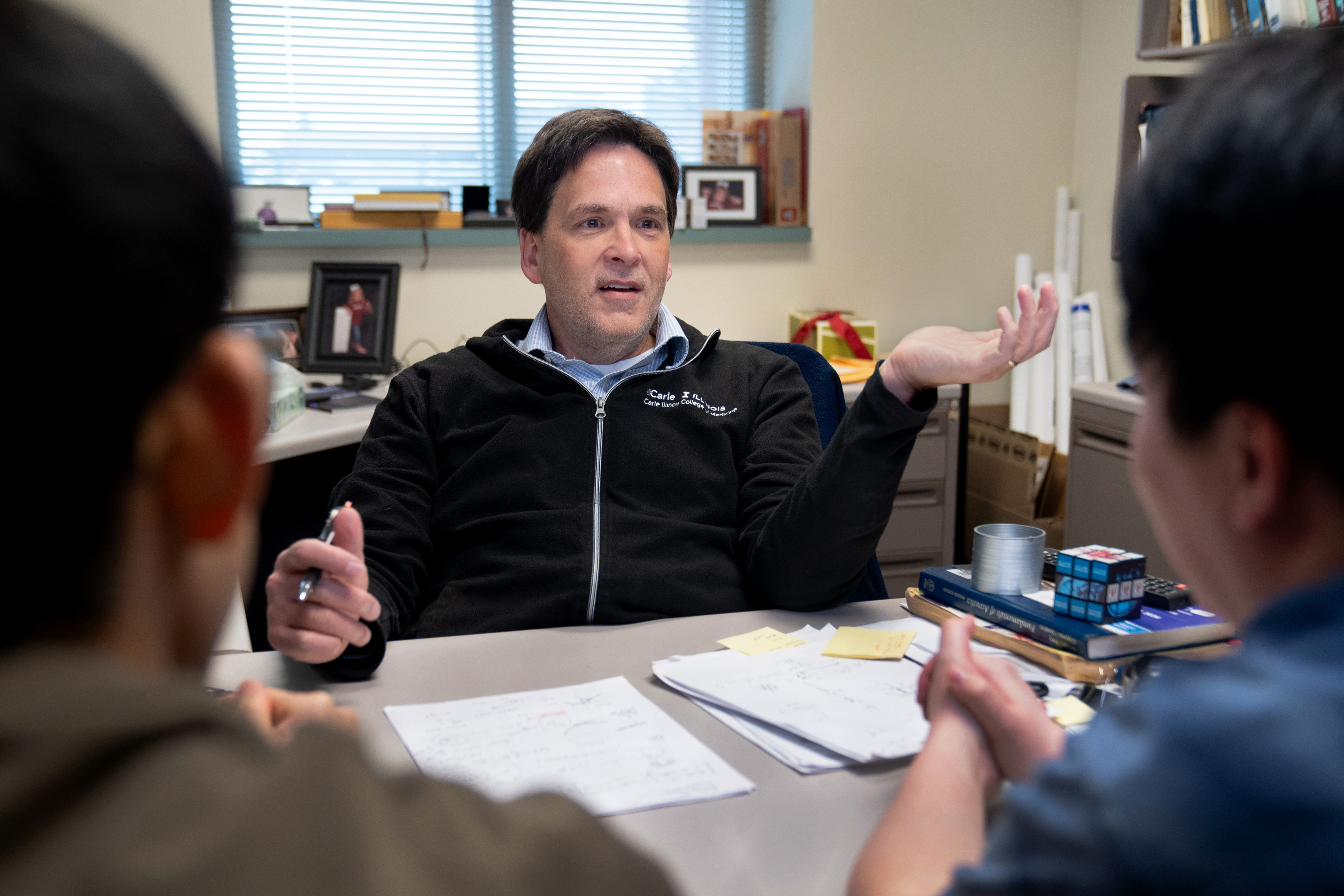 Engineering students test their inventions on the Bardeen Quad