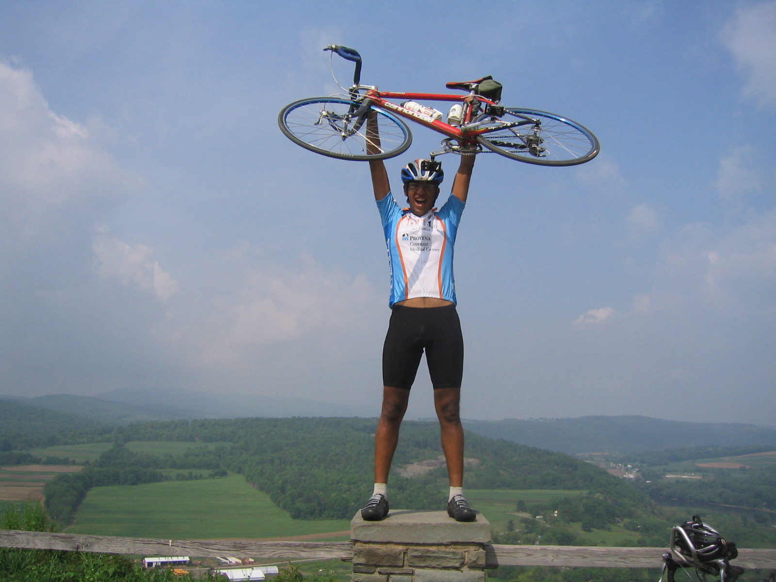 Anish Thakkar shares a victorious moment during the inaugural ride in 2007. (Photo courtesy of Anish Thakkar.)