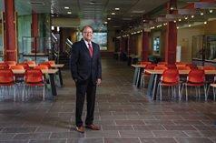 Rashid Bashir, dean of The Grainger College of Engineering, is pictured at the Thomas M. Siebel Center for Computer Science.